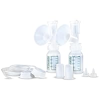 Ameda HygieniKit Universal Milk Collection System | Hands Free Breast Pump Accessories | (New & Improved) | Breastfeeding Supplies | Pumping Essentials | Flanges, Bottles, Valves, Diaphragms & Tubing