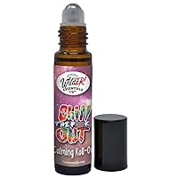 Wild Essentials Chill The F Out Essential Oil Roll On, 10ml, Calming, Stress, Meditation Blend, 100% Pure, Premium Grade Essential Oils and Organic Jojoba Oil, Ready to Use, Moisturizer, All Natural