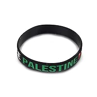 Huangshanshan Palestine Flag Bracelet, Multiple Layer Palestinian Flag Bangle, Leather Palestine Flag Wristband, Support Palestine Bracelet, Stand with Palestine