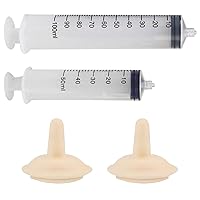 Miracle Nipple for Kittens, 2PCS 50ml+100ml Feeding Syringe for Cats, Safe Silicone Cat Pacifier, Anti-Chew Puppy Bottles for Nursing L Miracle Nipple for Kittens