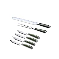 HexClad 5-Piece Steaking Carving Set, 4 Steak Knives and Carving Set