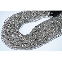 2 Strands of AAA Quality Flash Labradorite Rondelle Faceted 2 mm, Gemstone Diamond Cut Genuine Labradorite Beads Strand 13 inches Long