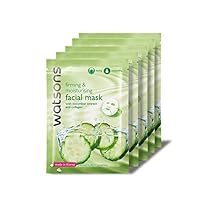 3 Packs of Firming and Moisturising Facial Mask with Cucumber Extract and Collagen, By Watsons