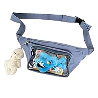 Fanny Pack Ita Bag Crossbody Kawaii Cute Pin Display Bag Messenger Japanese Waist Bags for Girls (Blue)