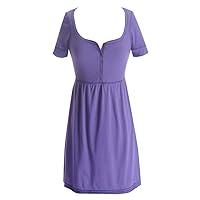 AEROPOSTALE Womens Ribbed 3/4 Sleeve Sundress, Purple, Medium