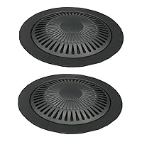 2pcs Korean Grill Pan Round Tray Indoor Grill Pan Outdoor Grills Outdoor Stove Outdoor Griddle Grill Barbecue Grill Camping Pans Grill Indoor Outdoor Bbq Cake Pan Bakeware