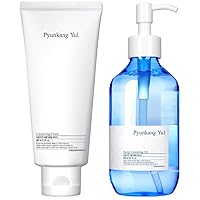 Pyunkang Yul Cleansing Foam, Clenasing Oil Set - Korean Facial Wash for All Skin Types, Korean Facial Wash for All Skin Types, Hyaluronic Acid Panthenol - Natural Ingredients leave Skin Soothed