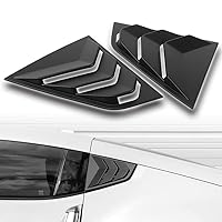 HYPERSPEED ABS Rear Side Window Louvers Air Vent Scoop Shades Cover Blinds 2PCS Fit for 2009 2010 2011 2012 2013 2014 2015 2016 2017 2018 2019 2020 Nissan 370Z, Car Mods Part Accessories (Matte Black)