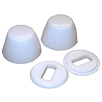 04-3911 White Round Plastic, Universal Fit, 1-Pair Toilet Bolt Cap