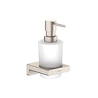 Hansgrohe AddStoris Modern Bath and Kitchen Sink Liquid soap dispenser in Brushed Nickel, 41745820