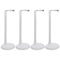 ERINGOGO Doll Stand, 4Pcs White Figures Doll Display Bracket Support Portable Bear Stand Fashion Dolls Storage Rack for Home White 35cm/3.93in