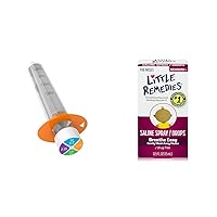 EZY DOSE 10mL Kids Oral Syringe & Little Remedies 0.5oz Saline Spray & Drops for Stuffy Noses