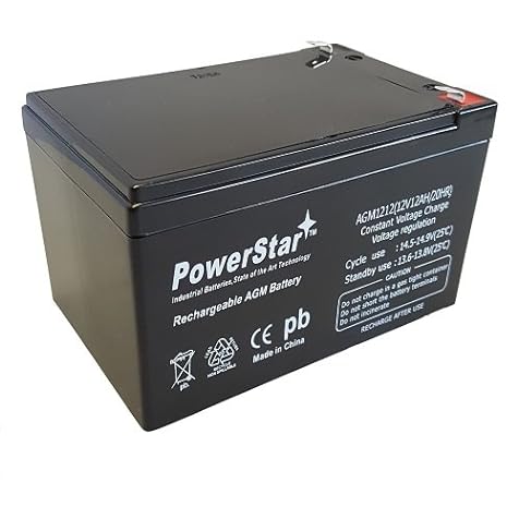 PowerStar 12V 12AH w/ F2 Terminal Compatible SLA Battery Replaces RT12120-2YR Warranty