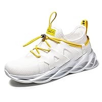 Men's Casual Shoes Lightweight Tennis Fashion Sports Shoes Breathable Running Shoes White