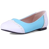 Casual Flats Women Round Toe Slip On Brogue Ballet Dolly Shoes