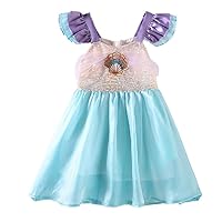 Mermaid Strap Dress Children's Baby Fashion Sleeveless Princess Dress Long Dress