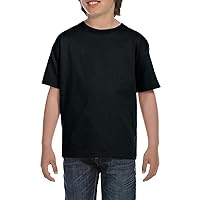 Youth Short Sleeve T-Shirt Taped Neck Shoulders Sleeves Quarter Turned T-Shirt Crew Neck Tee for Boy's