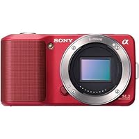 Sony a (Alpha) NEX-3 14.2 MP Digital Camera - Red (Body Only)