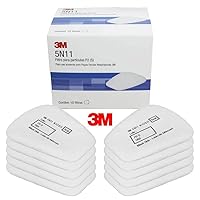 N95 Respirator Filter, 5N11, Disposable, Helps Protect Against Non-Oil Based Particulates, Use With 3M 5000 Series Respirators or 6000 Series Gas and Vapor Cartridges, 10 Pack