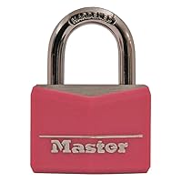 Master Lock 146D Covered Aluminum Keyed Padlock, 1-9/16 inches, Pink