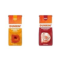 Dunkin' Caramel Me Crazy Flavored Ground Coffee and Cinnamania Flavored Ground Coffee, 11 Ounces