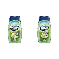 TUMS Naturals Chewable Ultra Strength Antacid Chews for Heartburn Relief, Coconut Pineapple - 56 Count (Pack of 2)