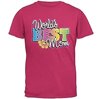 Mother's Day World's Best Mom Mens T Shirt Pink MD