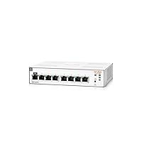 HPE Networking Instant On Switch Series 1830 8-Port Gb Smart-Managed Layer 2 Ethernet Switch | 8X 1G | Fan-Less | US Cord (JL810A#ABA)