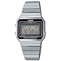 Collection Womens Digital Watch A700WE with Stainless Steel Strap