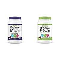 Organic Vegan Protein Powder and Meal Replacement Powder Bundle - Plant Based Protein, Gluten Free, Dairy Free, No Sugar Added - 4.06lb Total