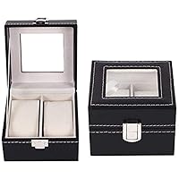 Watch Box 2 Watch/Jewellery Display Storage Box Case Leather Organiser Watch Organizer Collection