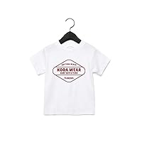 Round Diamond Logo Toddler White Tee - 100% Airlume Combed and Ring-Spun Cotton Tees 2T-5T