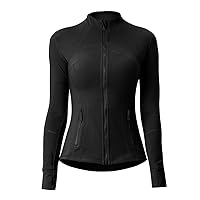 Aceyurre Women's Running Athletic Sports Workout Jacket with Pockets Slim Fit Full Zip