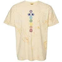 Men's Colored 7 Chakras Tie Dye Heavyweight Tee Shirt