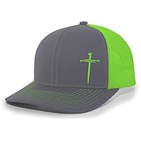 Men's Christian Faith Cross Nails Embroidered Mesh Back Trucker Hat