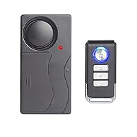 Wireless Vibration Alarm, Anti-Theft Burglar Alarm for Bicycle/Bike/Motorcycle/Car/Vehicles/Door/Window, 110db Super Loud (Remote Control Included)