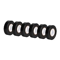 Amazon Basics Electrical Tape, 3/4-inch by 60-feet, BLack, 6-Pack, Great for Home DIY, Repairs, Electrical, Automotive and Equipment