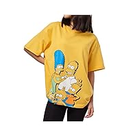 Caliph Impex Women’s Short Sleeves 100% Cotton Over-Sized Crew Neck T-Shirt Mustard