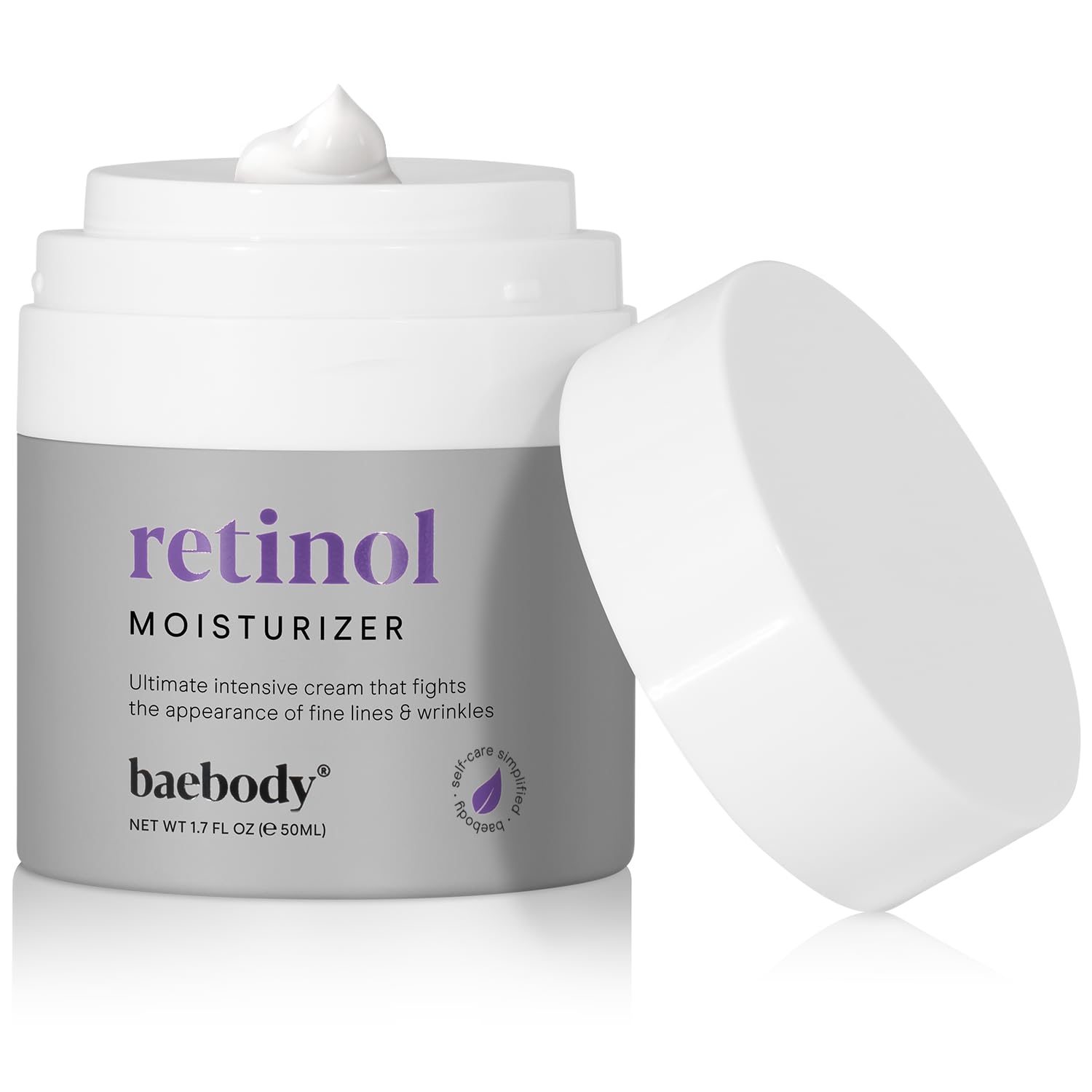 Baebody Critically Acclaimed Retinol Moisturizer Face Cream with Anti Wrinkle and Anti Acne Retinol, Jojoba Oil and Vitamin E, 1.7 Oz