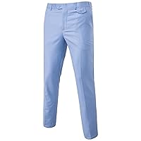Men's Stylish Slim Stretch Pant Solid Color Skinny Fit Comfort Suit Pant Lightweight Comfort Business Trousers