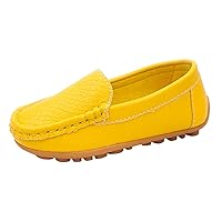Toddler Boys Little Girls Loafers Soft Slip On Flat Casual Shoes Boat Shoes Casual Shoes Rubber Leather Shoes