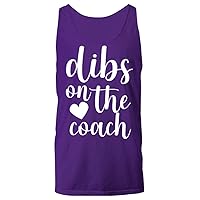 Dibs on The Coach Women Men Plus Size Tee Top Unisex Tank Top Purple T-Shirt