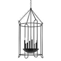 Lassen - 8 Light Pendant-48 Inches Tall and 24.25 Inches Wide-Black Iron Finish -Traditional Installation