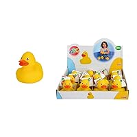 Simba ABC 104013533 Bath Duck, 8 cm, Yellow, Bath Fun, Bath Toy, Water Duck, Bath Duck, Squeaky Duck, Suitable from 3 Months