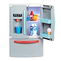 Little Tikes First Fridge Refrigerator with Ice Dispenser Pretend Play Appliance for Kids, Play Kitchen Set with Playset Accessories Unique Toy Multi-Color, 15.8” Wide x 11.5” deep x 23” Tall