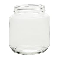 North Mountain Supply Nms A0064-00 - 1 White Plastic 1/2 Gallon Glass Wide-Mouth Fermentation/Canning Jar with 110mm White Plastic Lid