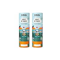 Natural Diaper Rash Cream for Baby with Sensitive Skin | Travel Friendly Baby Rash Ointment with Built-in Diaper Balm Stick Roll-On Applicator, All Over Herbal Skin Care, 2 Pack