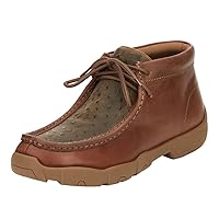 JUSTIN Men's Cowhide Leather Ostrich Vamp Casual Shoe Moc Toe - Se239