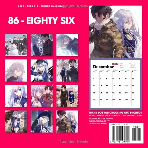 Mua 89 - Eighty Six 2022 Calendar: Anime-Manga OFFICIAL calendar 2022 -89 -  Eighty Six Weekly & Monthly Planner with Notes Section for Alls 89 - Eighty  ... 17