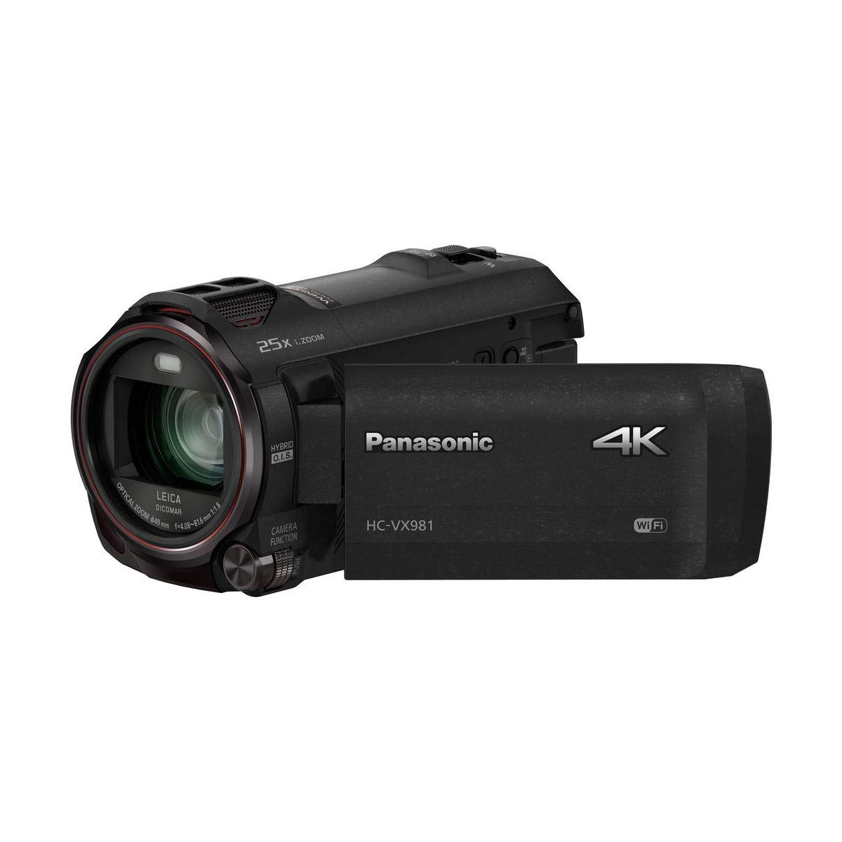 Panasonic 4K Ultra HD Camcorder HC-VX981K (Black), 20x Optical Zoom, Bundle Kit with Video Bag + 32GB SDHC Card + 49mm Filter Kit + Cleaning Kit + Memory Wallet